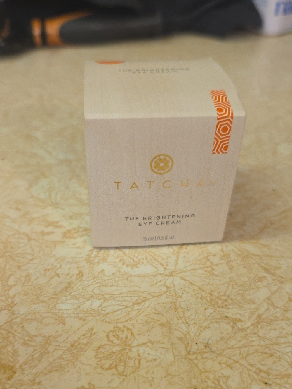 Tatcha Brightening Eye Cream - Cream and Orange